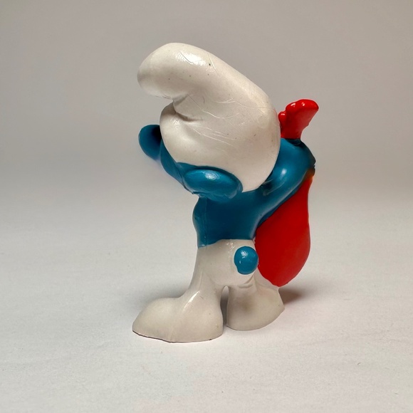 Vintage Poet Smurf with Red Lyre – PEYO – Made in Portugal - Picture 2 of 5